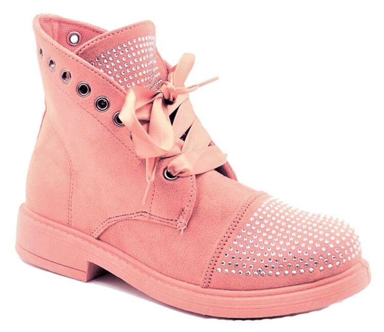 12 Wholesale Women Ankle Boots With Rhinestone Color Blush Size 5-10 - at -  wholesalesockdeals.com