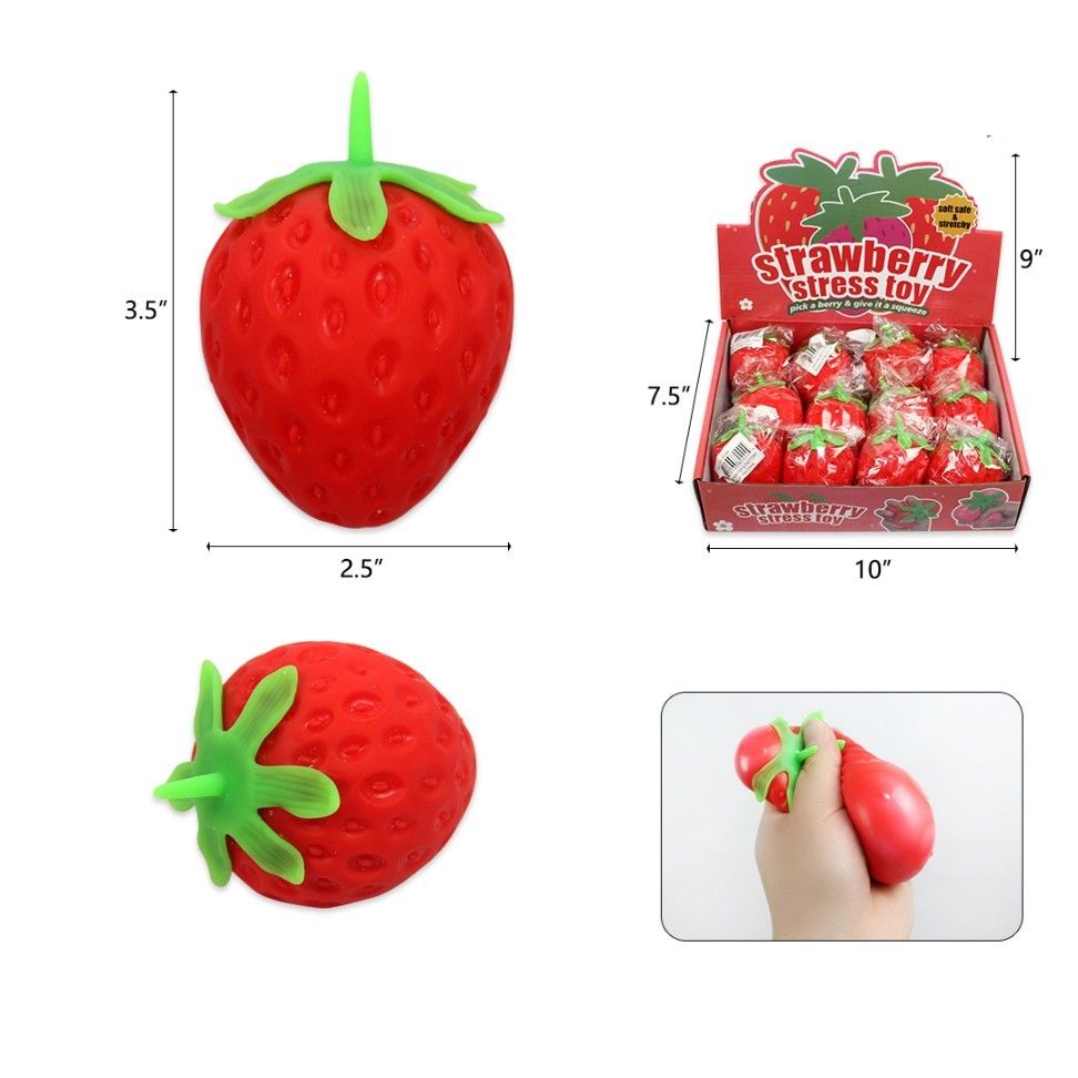 288 Pieces of 3.5" Stress Strawberry