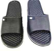 24 Wholesale Classic Insole Ribbed House Men's Slide