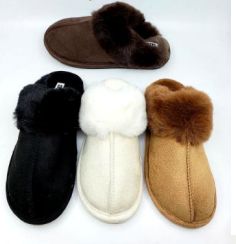 36 Wholesale Cozy Deluxe Fur Slippers