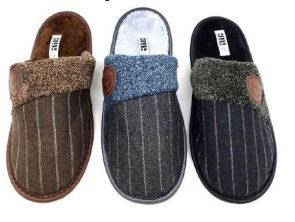 36 Wholesale Pinstriped Casual Slippers