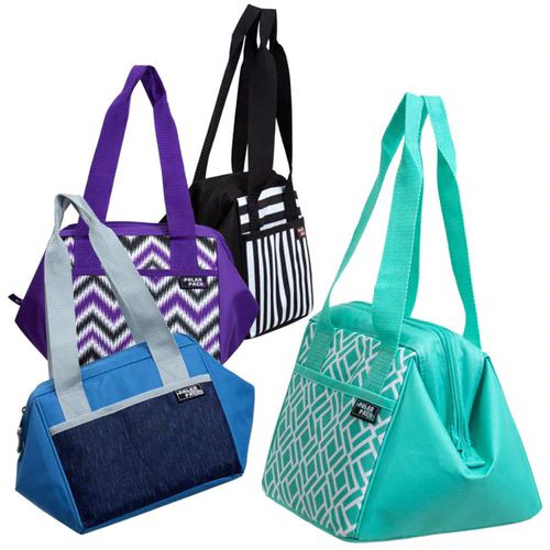Wholesale Polar Pack Triangle Frame Lunch Box In 4 Assorted Prints