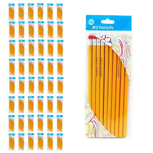 48 Wholesale 10 Pack Of Unsharpened No.2 Pencils