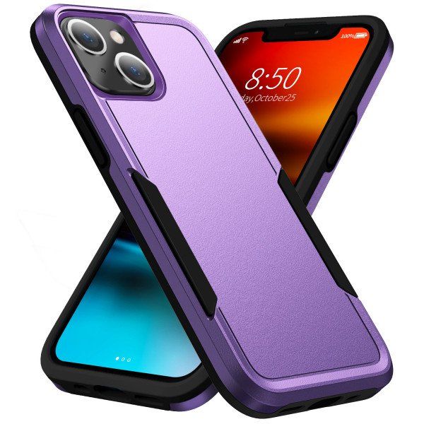 12 Wholesale Heavy Duty Strong Armor Hybrid Trailblazer Case Cover For Apple Iphone 13 Pro In Purple