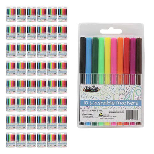 48 Packs of 10 Pack Washable Markers