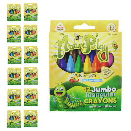 96 Packs of Jumbo Triangular Crayons