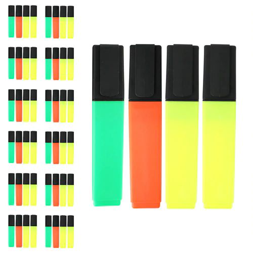 48 Wholesale 4 Pack Of Assorted Highlighters