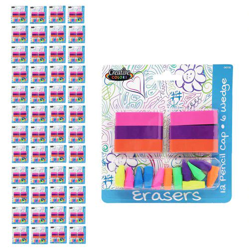 48 Wholesale 18 Pack Eraser Set