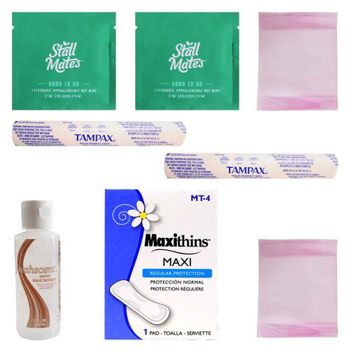 48 Sets of 8 Piece Feminine Wholesale Hygiene Kits