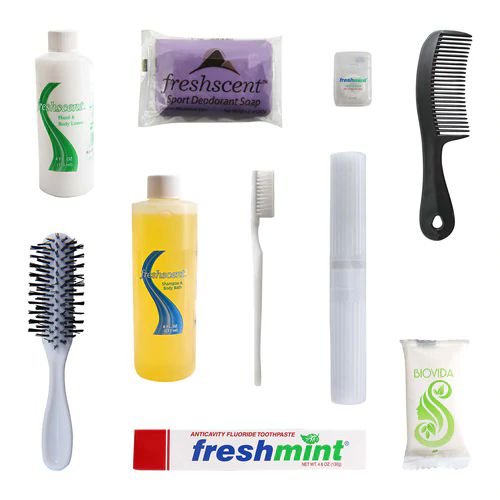24 Sets of 10 Piece Deluxe Wholesale Hygiene Kits