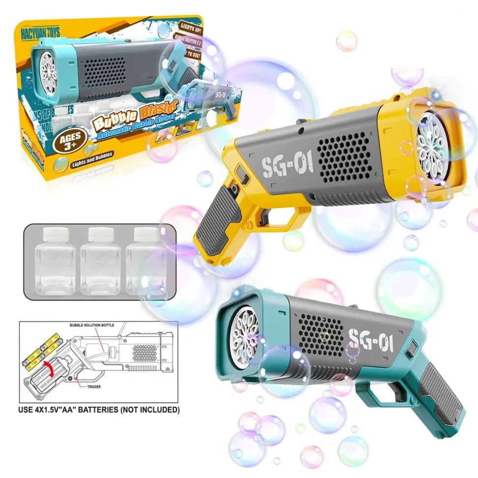 18 Pieces of Electric Bubble Blaster Toy