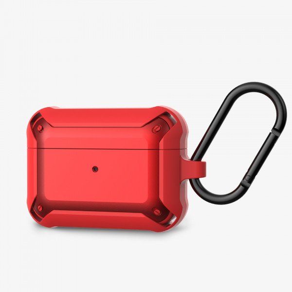12 Wholesale Heavy Duty Shockproof Armor Hybrid Protective Case Cover For Apple Airpod 3 In Red