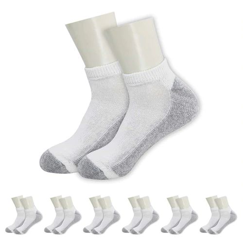 96 Bulk Men's Ankle Wholesale Socks, Size 10-13 In White