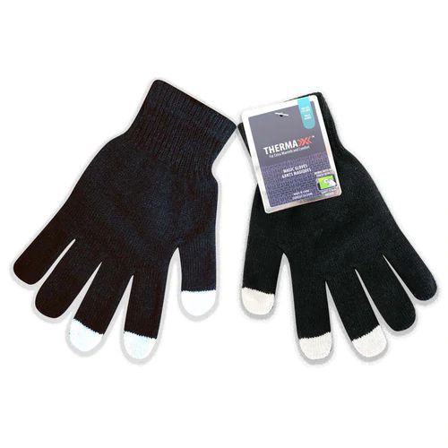 96 Pairs of Unisex Wholesale Chenille Touch Screen Gloves In Black
