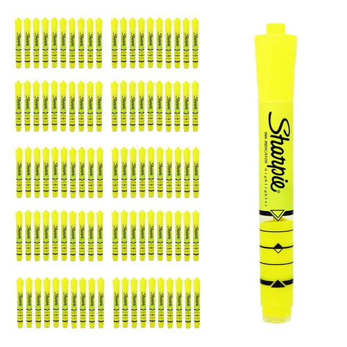 100 Wholesale Ink Indicator Highlighters In Yellow