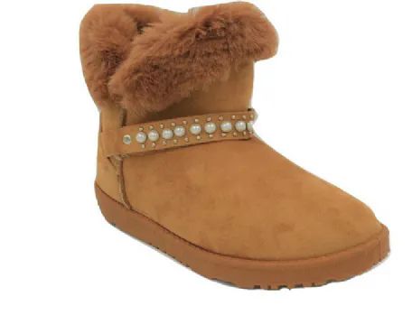 12 Pieces of Women Warm Winter Ankle Boots Color Tan Size 5-10
