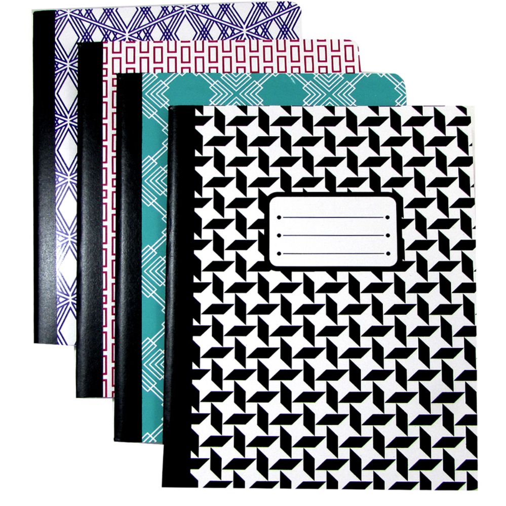 48 Pieces of Designer Composition Notebooks, 100 Sheets. Assorted Designs