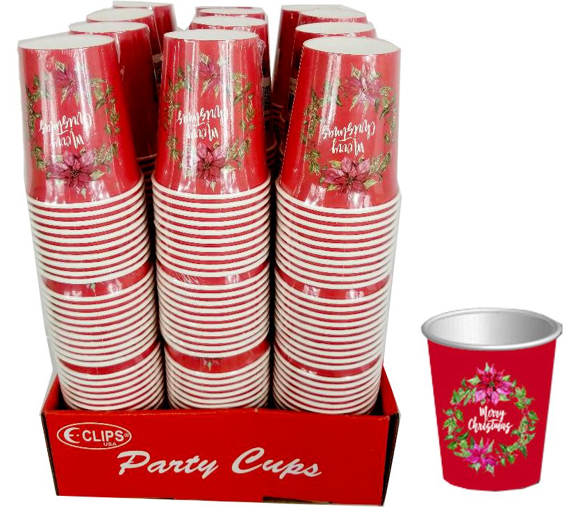 48 Packs of Christmas Paper Cups