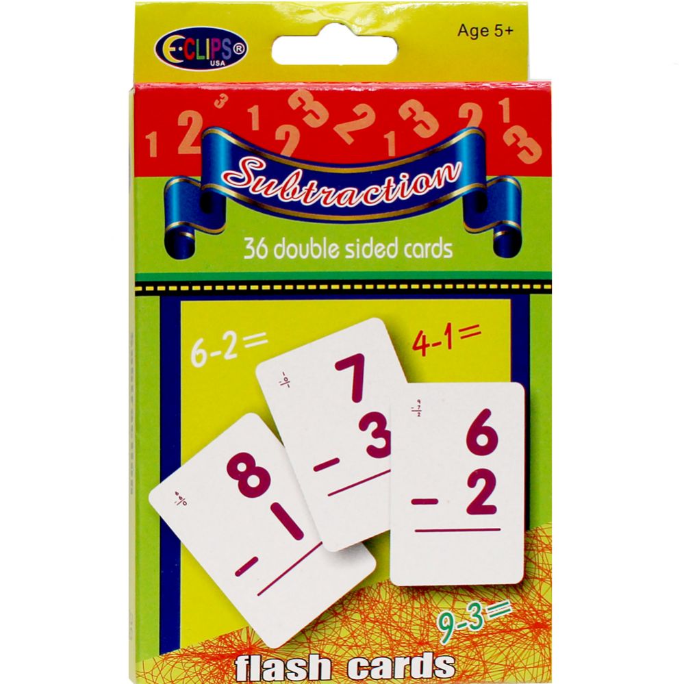 48 Packs of Flash Cards, subtraction, 36 cards