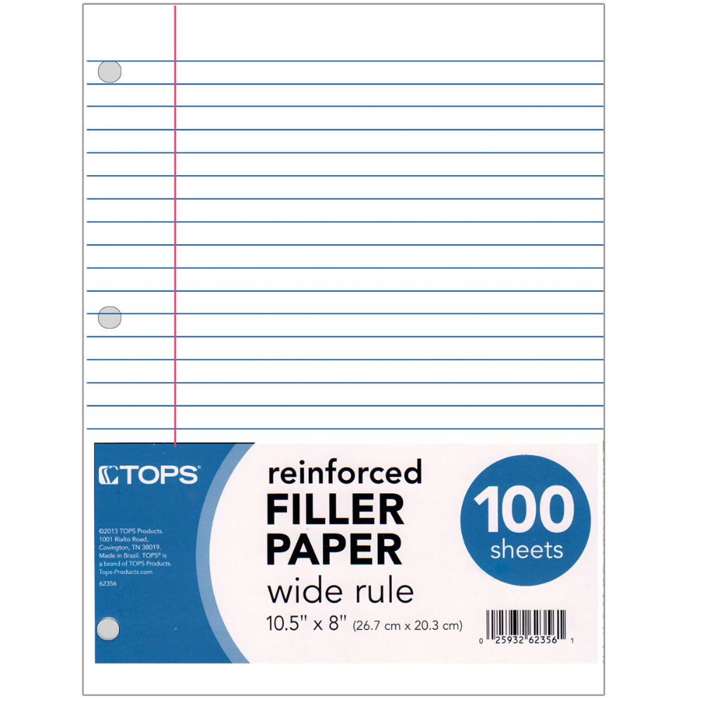 24 Packs of Wide Ruled Filler Paper - 150 Sheets