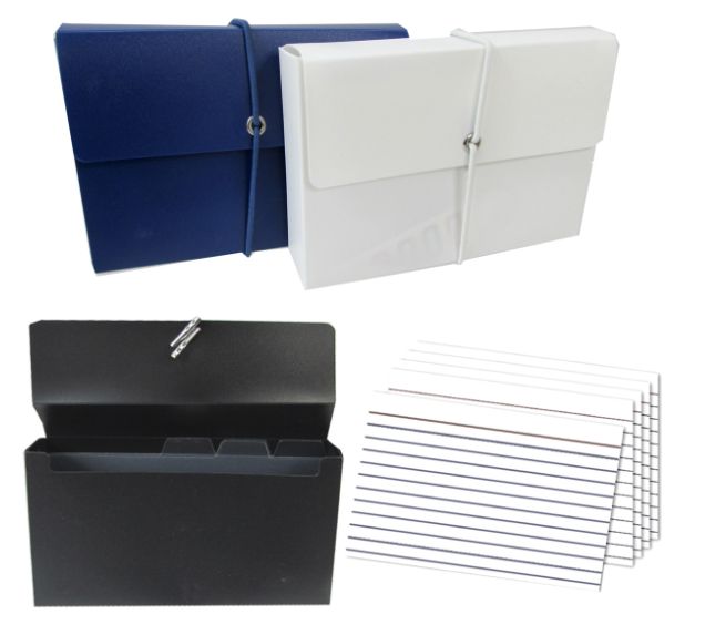 48 Bulk Poly Index Card Holders -100 Index Cards, 3inch X 5inch