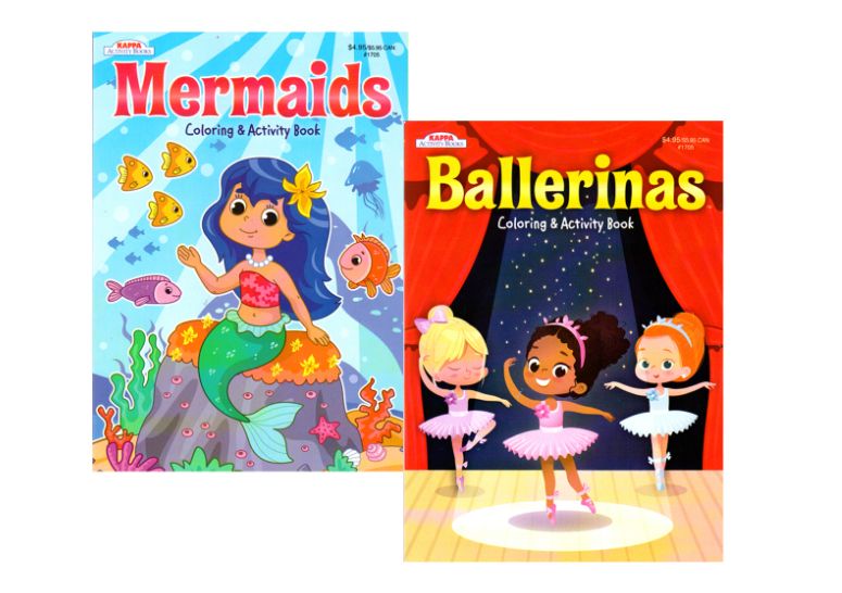 48 Wholesale Ballerinas & Mermaids Coloring & Activity Book