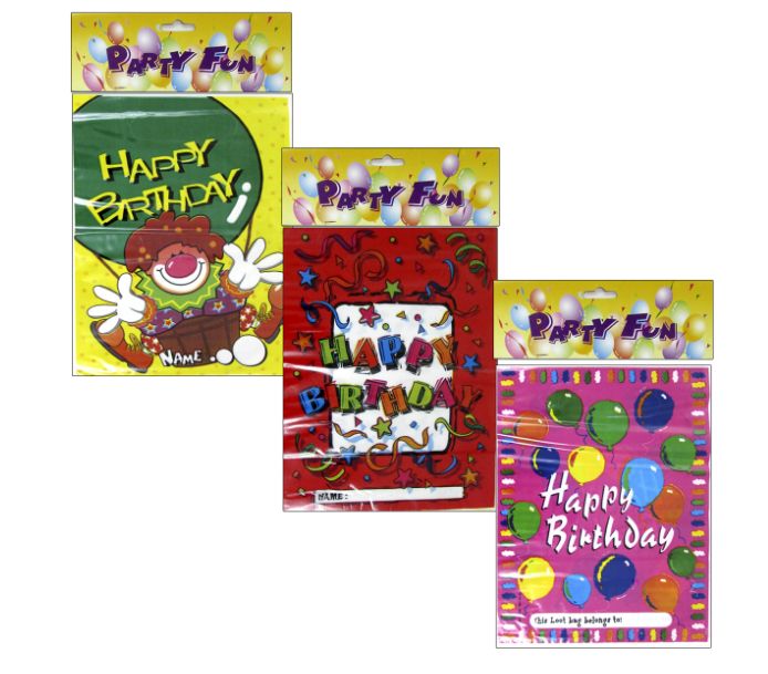 48 Wholesale Birthday Treat Bags, Assorted Designs, 10 - Pack