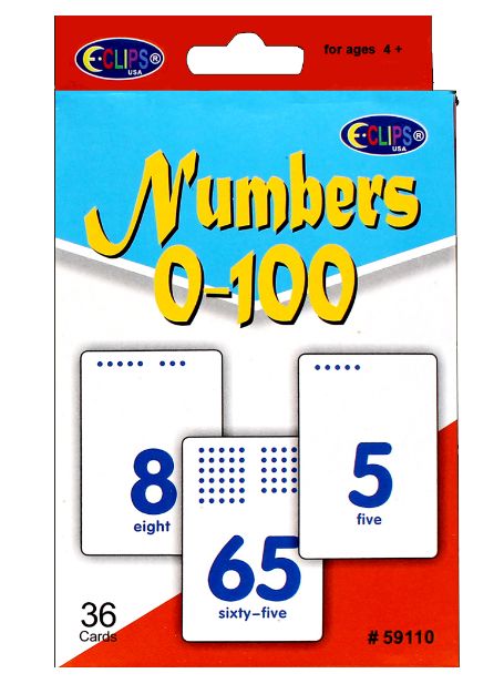 48 Packs of Numbers 0 - 100 Flashcards