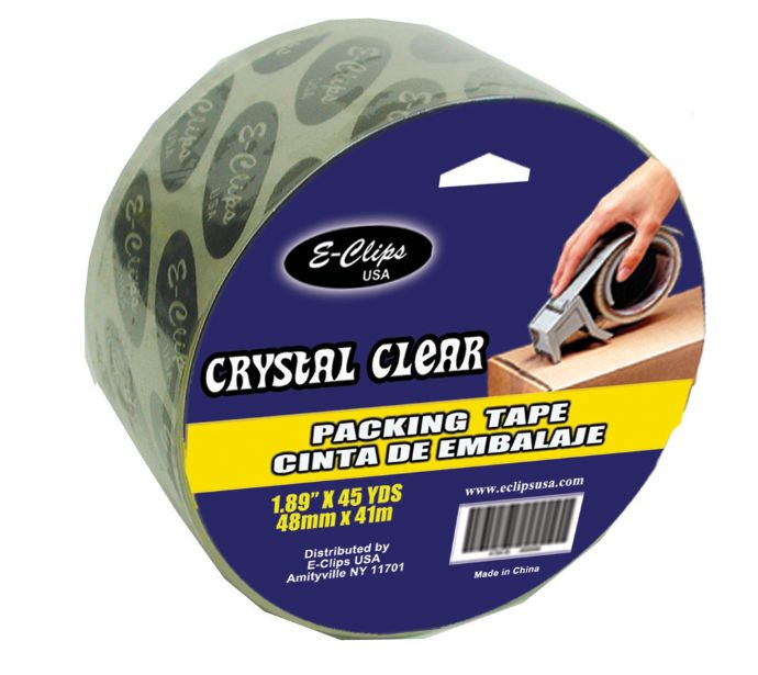 48 Wholesale Crystal Clear Packing Tape - 1.89"x45 Yds