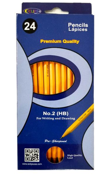 48 Wholesale #2 Pencils - 24 Count, Yellow, Pre - Sharpened