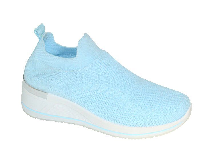 12 Wholesale Women's Sneakers, Breathable Shoes, Running Shoes, Light And Comfortable Color Blue Size Assorted