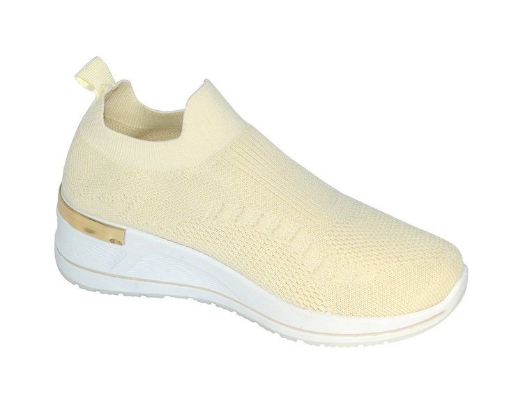 12 Wholesale Women's Sneakers, Breathable Shoes, Running Shoes, Light And Comfortable Color Beige Size Assorted