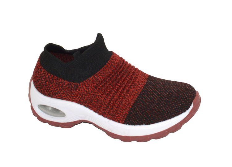 12 Wholesale Women's Sneakers, Breathable, Running Shoes, Comfortable Shoes In Red Assorted Size