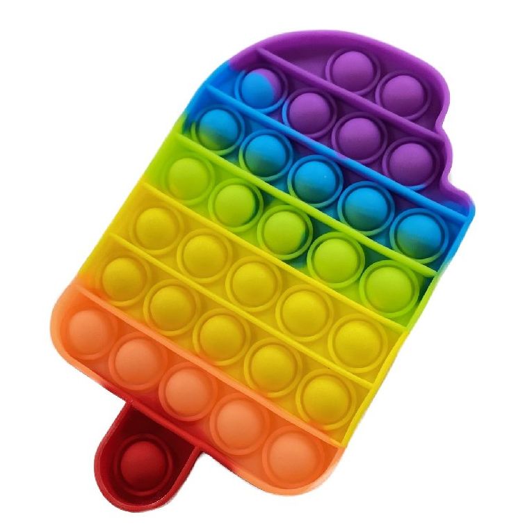 72 Wholesale Push Pop Fidget Toy [rainbow Ice Bar] 4"x6.5"