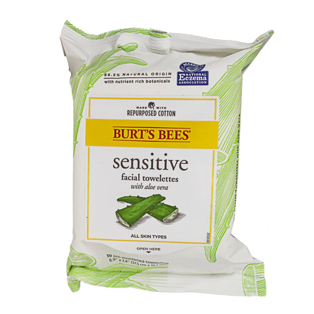 3 Packs of Facial Cleansing Towelettes Sensitive With Aloe - Pack Of 30