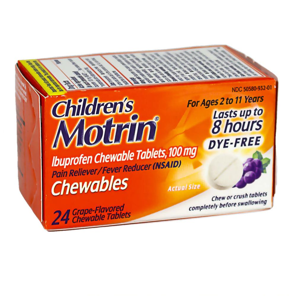 3 Packs of Wholesale Travel Size Ibuprofen Children's Chewables - Box Of 24