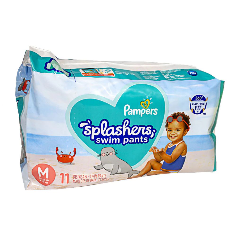 6 Packs of Splashers Swim Diapers Size M - Pack Of 11