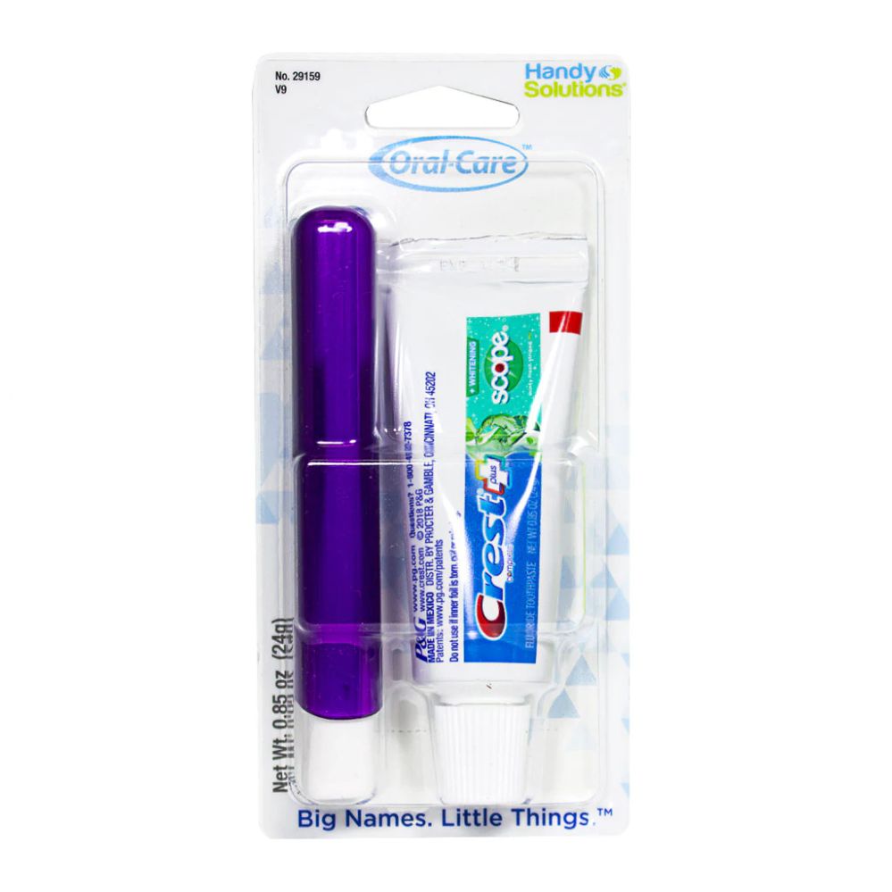 3 Packs of Travel Size Toothpaste Plus Scope 0.85 Oz. & Travel Toothbrush Kit