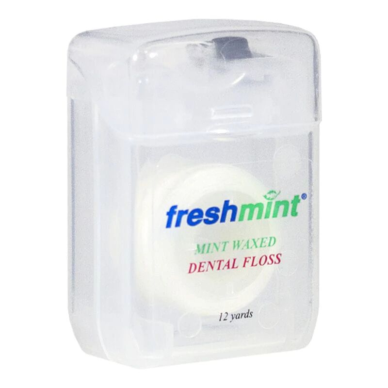 12 Wholesale Waxed Mint Dental Floss - 12 Yds.