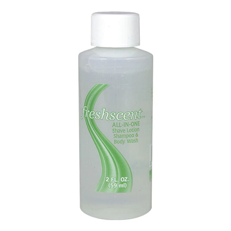 96 Pieces Travel Size AlL-N-One Shampoo/shave Gel/body Wash - 2 Oz. - Hygiene Gear
