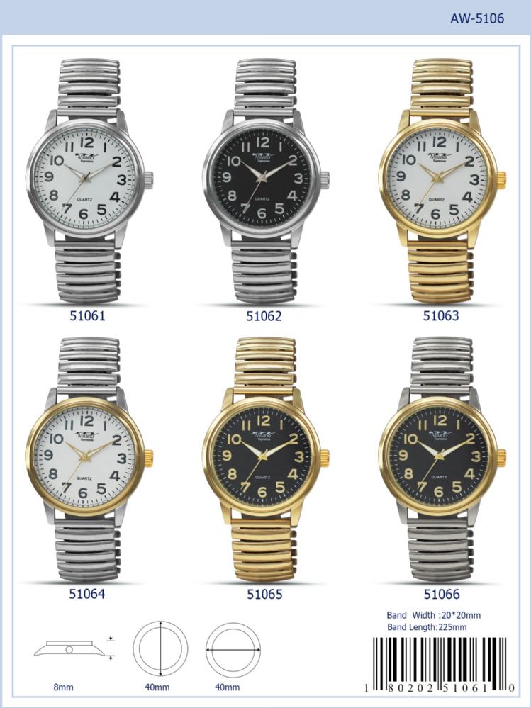 12 Wholesale Ladies Watch - 51062 assorted colors
