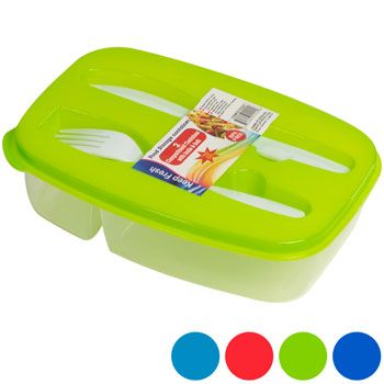Lunch Box 2 Compartment W/fork