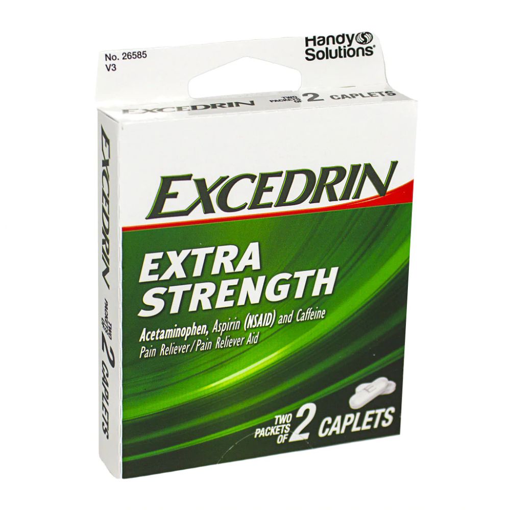6 Pieces Travel Size Excedrin Extra Strength - Box Of 4 - First Aid Gear