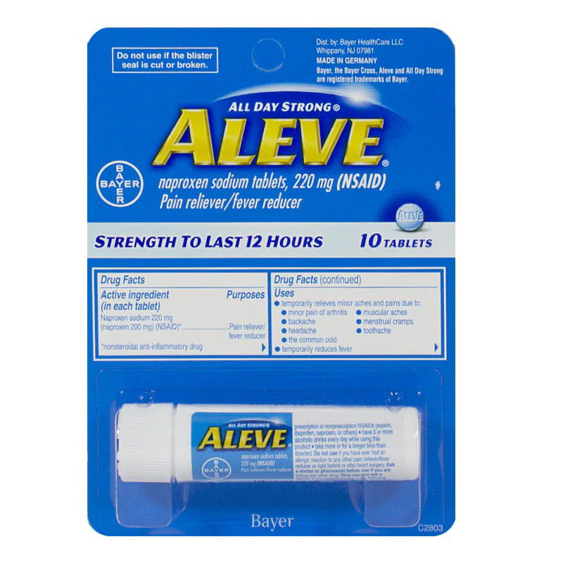 6 Wholesale Travel Size Aleve - Vial Of 10