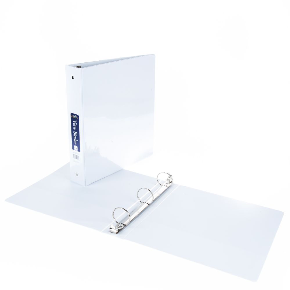 6 Pieces of 3 Ring Binder 1.5 Inch View White