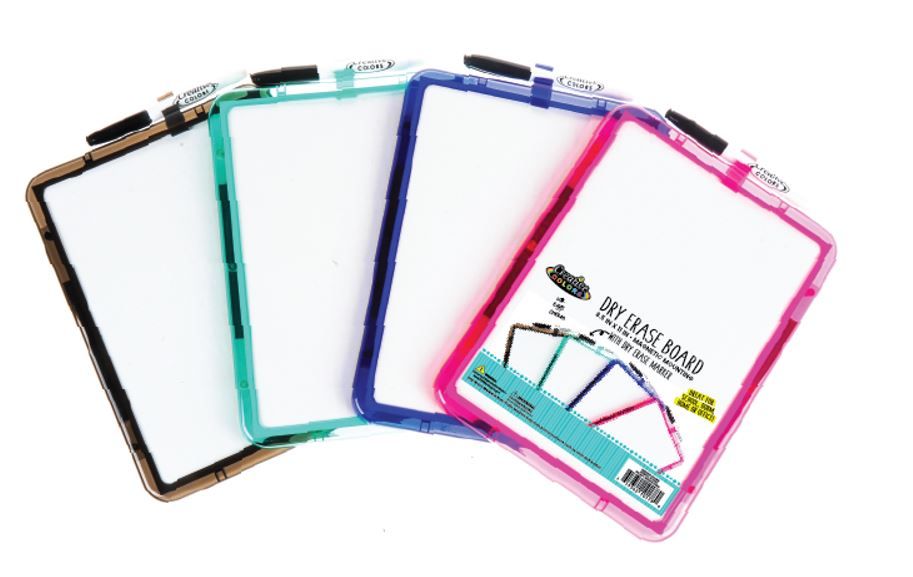 48 Pieces of Dry Erase Board - 8.5 X 11 Inch - 1 Dry Erase Marker - Fashion Color Frames - Magnetic Backing