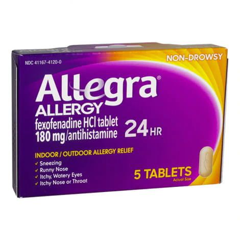 4 Packs of Allergy 24 Hour Relief - Box Of 5