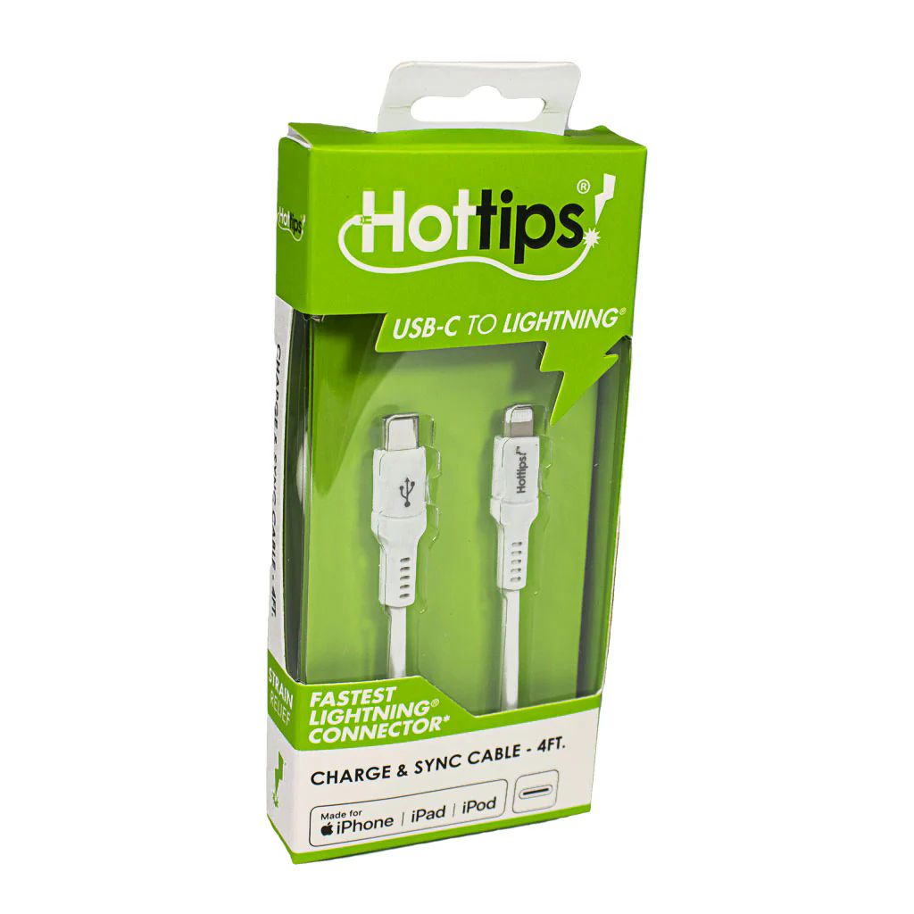 4 Pieces of Hottips USBC to Lightning Connector  4 ft.