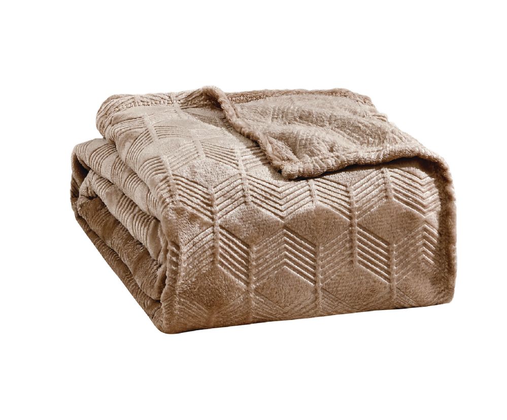 12 Pieces of Amrani Bed Cover Blanket In Taupe Color Queen Size