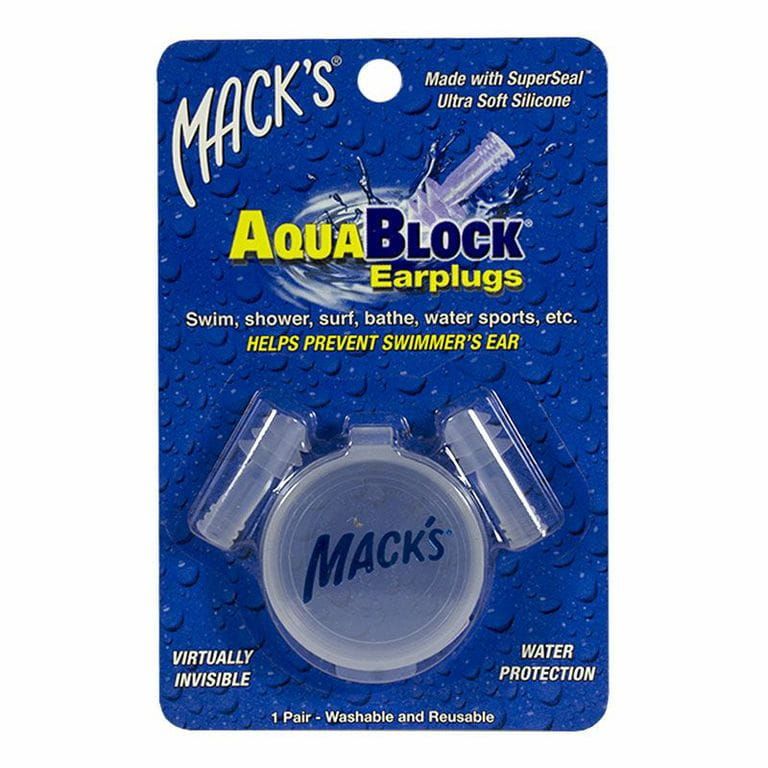 6 Wholesale Aquablock Clear Earplugs - 1 Pair